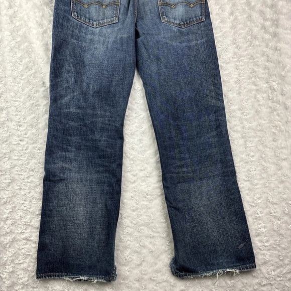 American Eagle Boot Cut Jeans Men's 32X32 Blue Dark Wash Denim Distressed - Picture 11 of 11